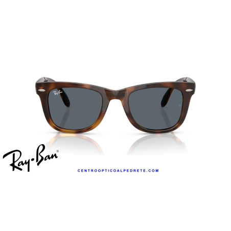 Ray-Ban RB4105 Folding Wayfarer Havana / Blue | Sunglasses Alpedrete