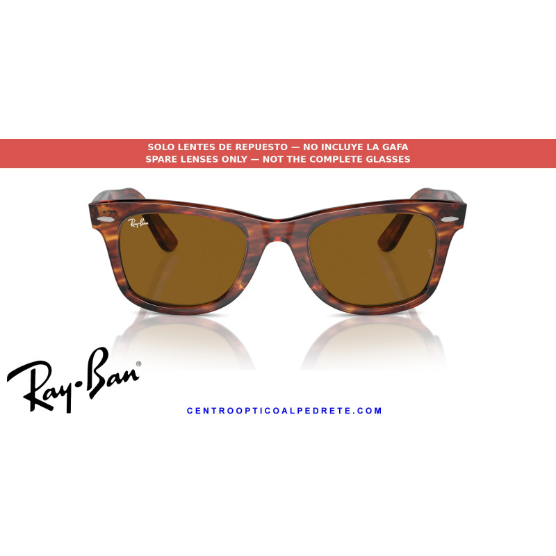 Lentes de repuesto Ray-Ban Wayfarer RB2140 B-15 Brown | Centro Óptico Alpedrete