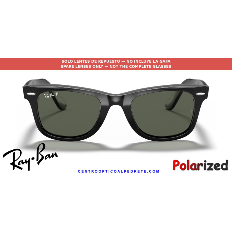 Lentes de repuesto Ray-Ban Wayfarer RB2140 Green Polarized | Centro Óptico Alpedrete