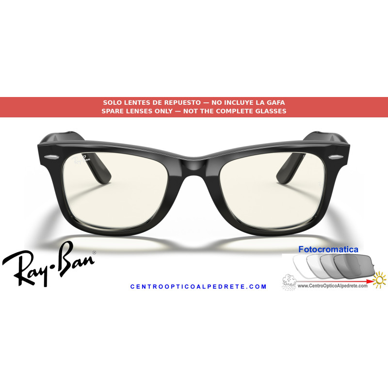 Ray-Ban RB2140 Wayfarer Replacement Clear Grey Photochromic Lenses | Alpedrete