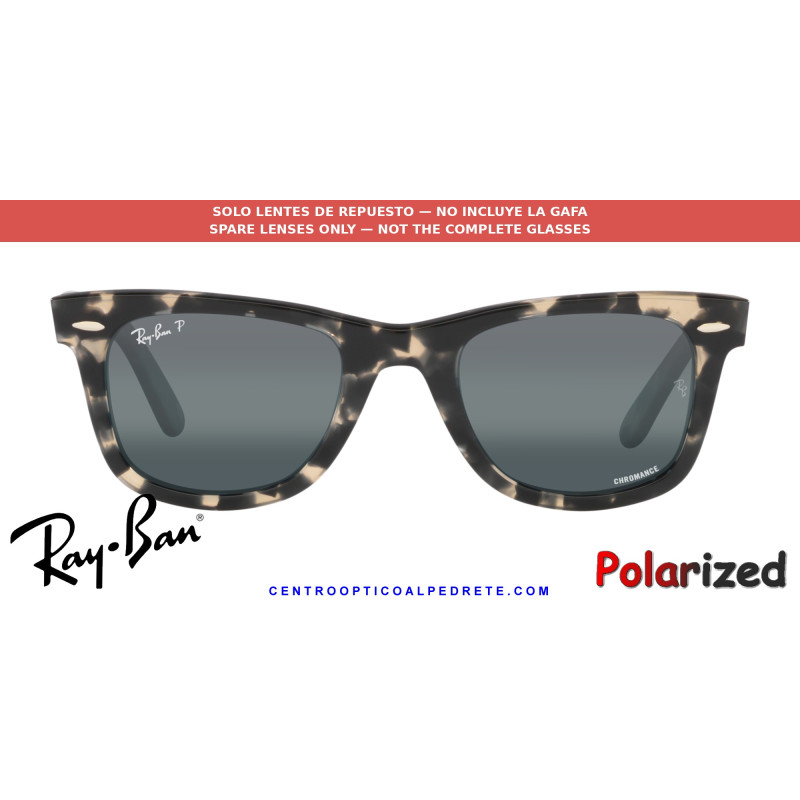 Ray-Ban RB2140 Wayfarer Replacement Silver/Blue Polarized Lenses | Alpedrete