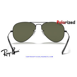 Ray-Ban Aviator Black / G-15 Green Polarized | Centro Óptico Alpedrete