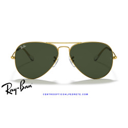 Ray-Ban Aviator Gold / Green Classic G-15 (RB3025 001) | Centro Óptico Alpedrete