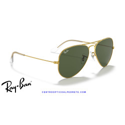 Ray-Ban Aviator Gold / Green Classic G-15 (RB3025 001) | Centro Óptico Alpedrete