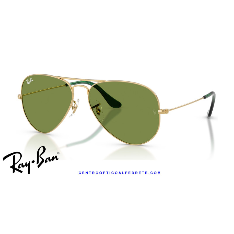 Ray-Ban Aviator Arista Gold / Green (RB3025 001/4E) | Centro Óptico Alpedrete