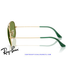 Ray-Ban Aviator Arista Gold / Green (RB3025 001/4E) | Centro Óptico Alpedrete