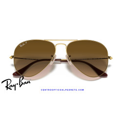 Ray-Ban Aviator Arista Gold / Brown Gradient | Centro Óptico Alpedrete
