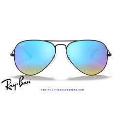 Ray-Ban Aviator Black / Brown Gradient Mirror Blue | Centro Óptico Alpedrete