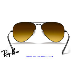 Ray-Ban Aviator Black / Brown Gradient Mirror Blue | Centro Óptico Alpedrete