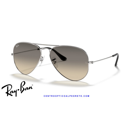 Ray-Ban Aviator Plata / gris degradada (RB3025 003/32) | Centro Óptico Alpedrete