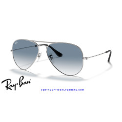 Ray-Ban Aviator Plata / azul claro degradada (RB3025 003/3F) | Gafas de sol