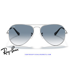 Ray-Ban Aviator Plata / azul claro degradada (RB3025 003/3F) | Gafas de sol