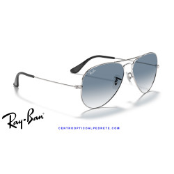 Ray-Ban Aviator Plata / azul claro degradada (RB3025 003/3F) | Gafas de sol