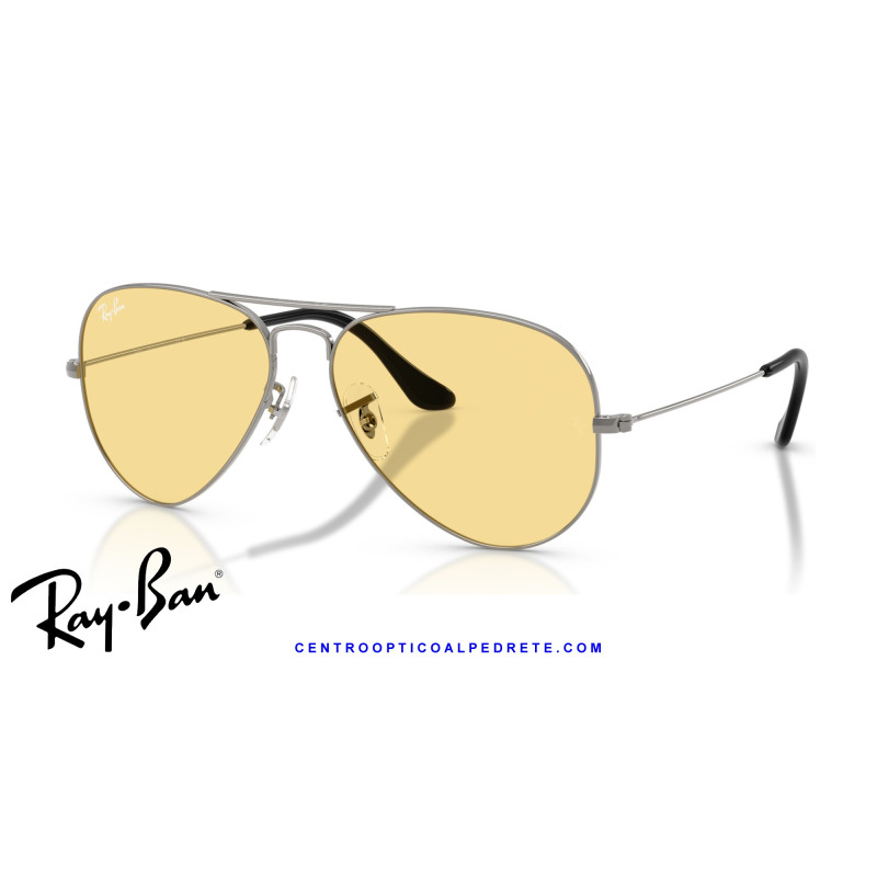Ray-Ban Aviator Gunmetal / Yellow (RB3025 004/R6) | Centro Óptico Alpedrete