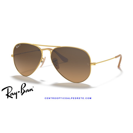Ray-Ban Aviator Oro / marrón degradada (RB3025 112/M2) | Centro Óptico Alpedrete