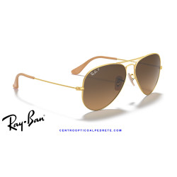 Ray-Ban Aviator Oro / marrón degradada (RB3025 112/M2) | Centro Óptico Alpedrete