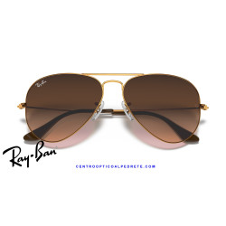 Ray-Ban Aviator Light Brown / Pink Gradient Brown | Centro Óptico Alpedrete