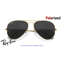Ray-Ban Aviator Gold / Black Polarized (RB3025 919648) | Centro Óptico Alpedrete
