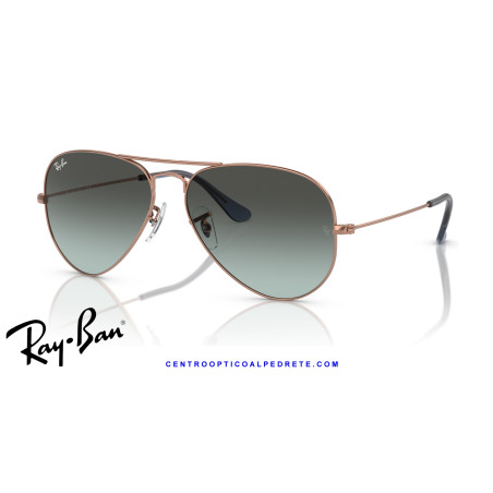 Ray-Ban Aviator Oro rosa / azul vintage negro (RB3025 9202GK) | Gafas de sol