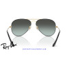 Ray-Ban Aviator Negro sobre oro arista / azul vintage (RB3025 9271GK) | Centro