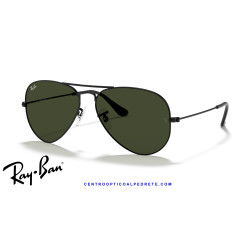 Ray-Ban Aviator Negro / verde G-15 (RB3025 L2823) | Centro Óptico Alpedrete