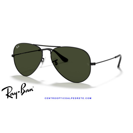 Ray-Ban Aviator Black / G-15 Green (RB3025 L2823) | Centro Óptico Alpedrete