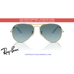 Ray-Ban Aviator Blue Replacement Lenses (RB3025 001/3M) | Centro Óptico Alpedrete