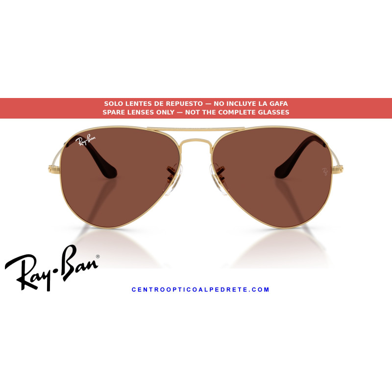 Ray-Ban Aviator Red Replacement Lenses (RB3025 001/C5) | Centro Óptico Alpedrete
