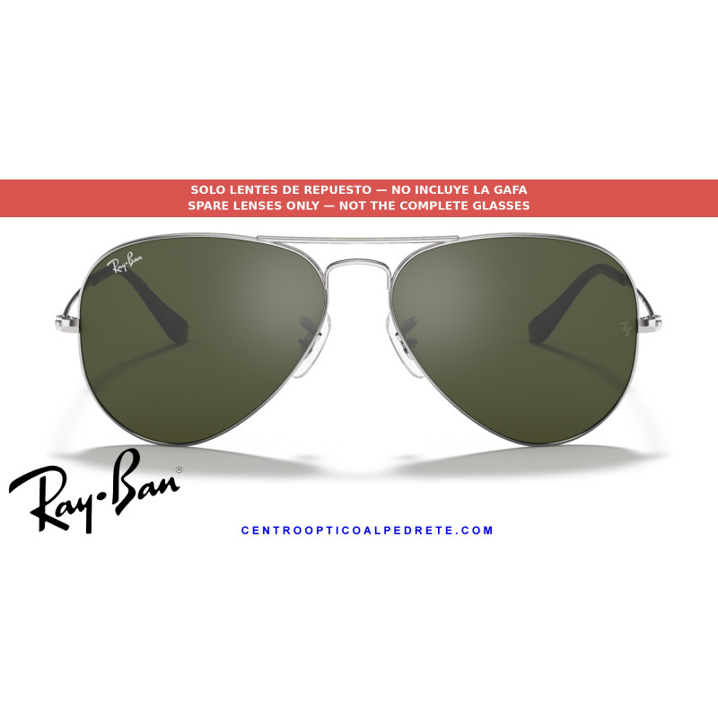 Ray-Ban Aviator Grey Replacement Lenses (RB3025 003/40) | Centro Óptico Alpedrete
