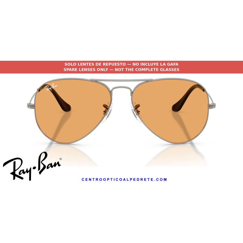 Ray-Ban Aviator Orange Replacement Lenses (RB3025 004/33) | Centro Óptico Alpedrete