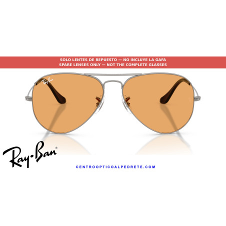 Ray-Ban Aviator Orange Replacement Lenses (RB3025 004/33) | Centro Óptico Alpedrete