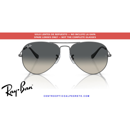 Lentes Ray-Ban Aviator Grey Gradient (RB3025 004/71) | Centro Óptico Alpedrete