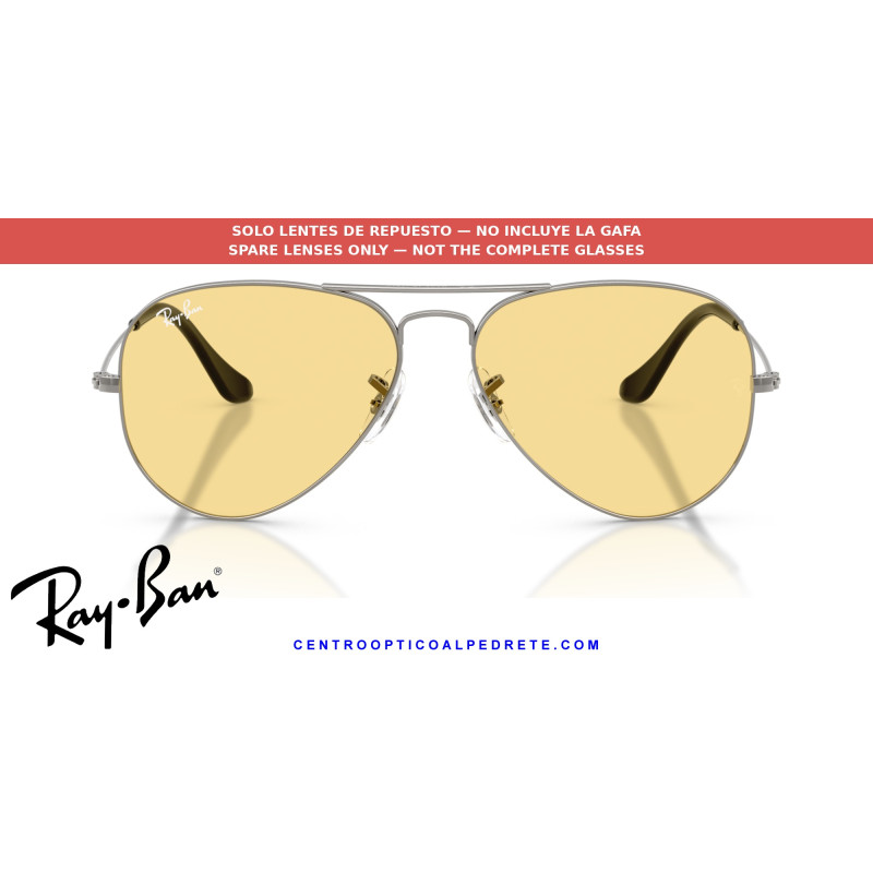 Lentes repuesto Ray-Ban Aviator Yellow (RB3025 004/R6) | Centro Óptico Alpedrete