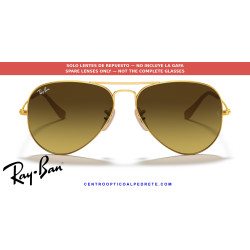 Ray-Ban Aviator Brown Gradient Replacement Lenses (RB3025 112/85) | Centro Óptico Alpedr