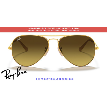 Lentes Ray-Ban Aviator Brown Gradient (RB3025 112/85) | Centro Óptico Alpedrete