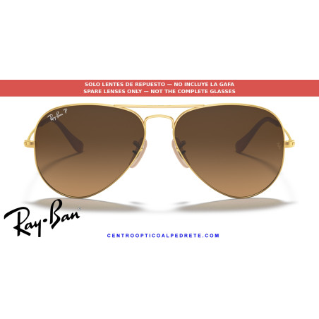 Ray-Ban Aviator Polarized Brown Gradient Lenses (RB3025 112/M2) Madrid