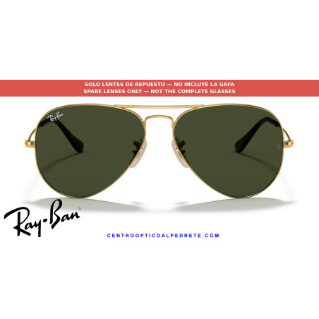 Ray-Ban Aviator G-15 Green Replacement Lenses (RB3025 181) | Centro Óptico Alpedrete