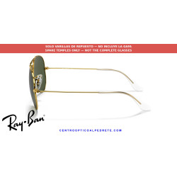 Ray-Ban Aviator Gold Replacement Temples (RB3025 001) | Centro Óptico Alpedrete