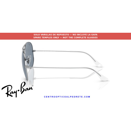 Ray-Ban Aviator Silver Replacement Temples (RB3025 003/02) | Centro Óptico Alpedrete