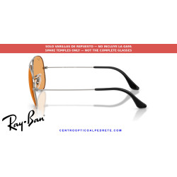 Ray-Ban Aviator Gunmetal Replacement Temples (RB3025 004) | Centro Óptico Alpedrete