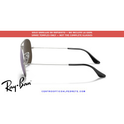 Ray-Ban Aviator Silver Replacement Temples (RB3025 019/O5) | Centro Óptico Alpedrete