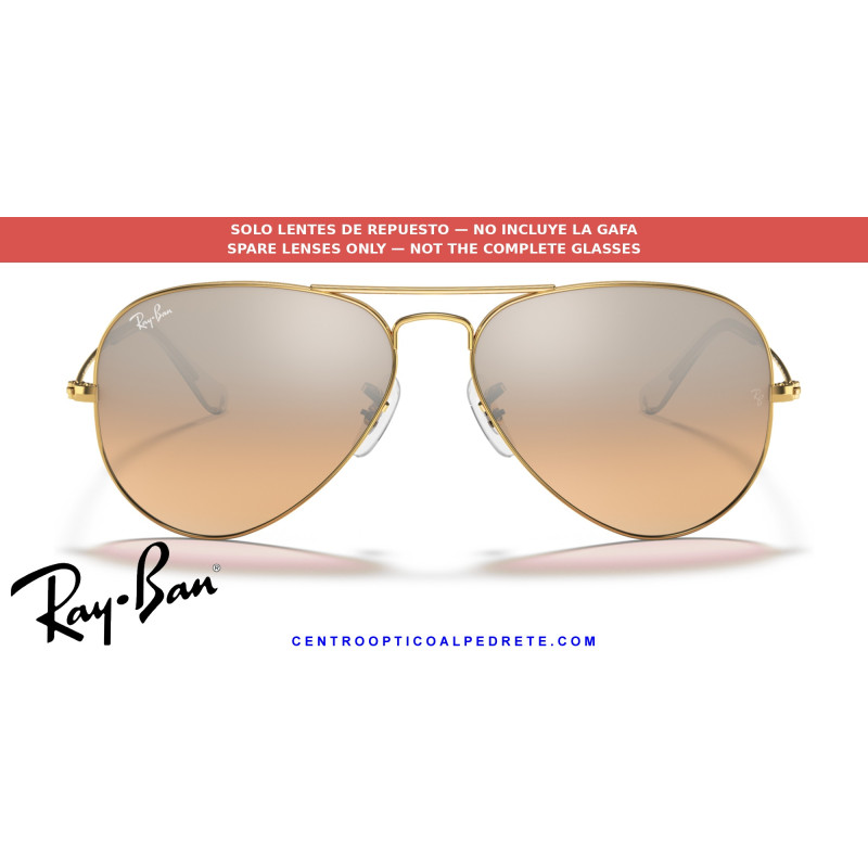 Lentes Pink Mirror Gradient Grey (RB3025 001/3E) | Centro Óptico Alpedrete