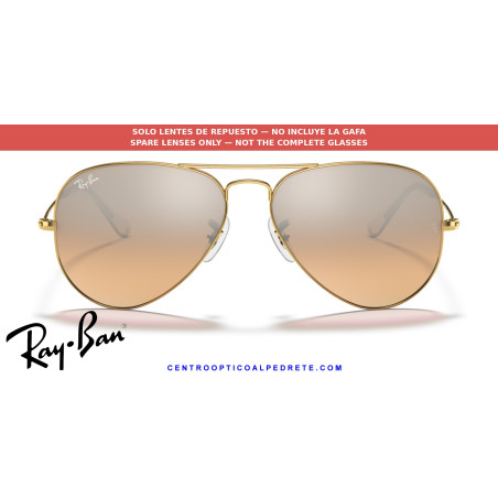 Lentes Pink Mirror Gradient Grey (RB3025 001/3E) | Centro Óptico Alpedrete