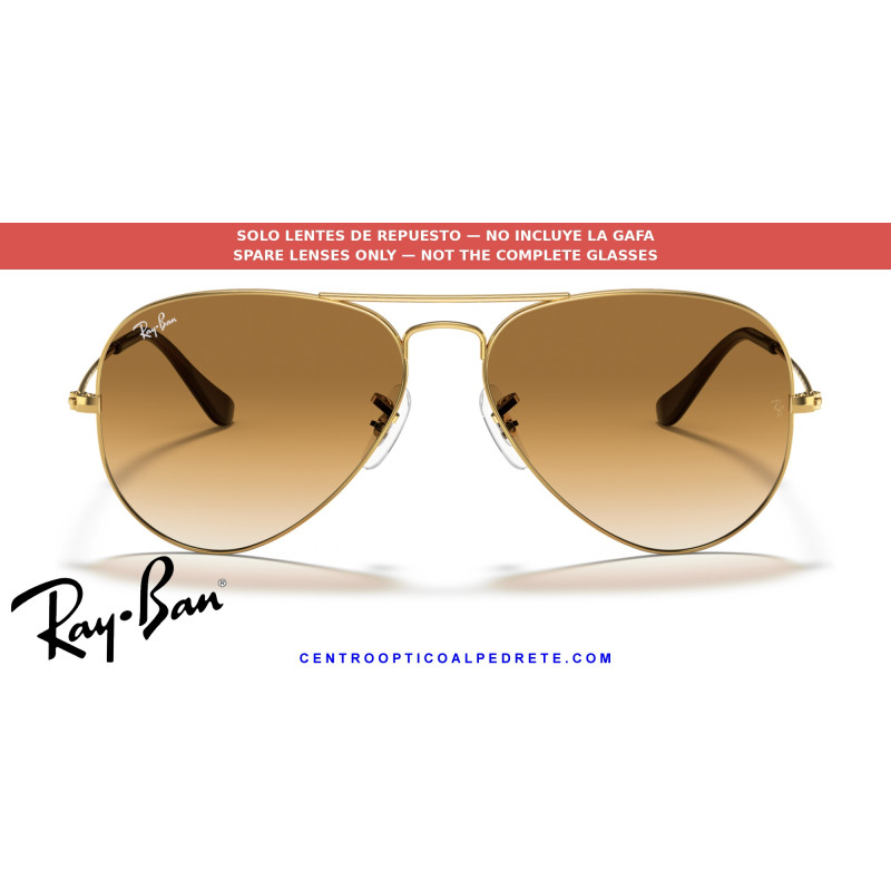 Ray-Ban Aviator Clear Gradient Brown Lens Pair (RB3025 001/51) | Centro Optico Alpedrete