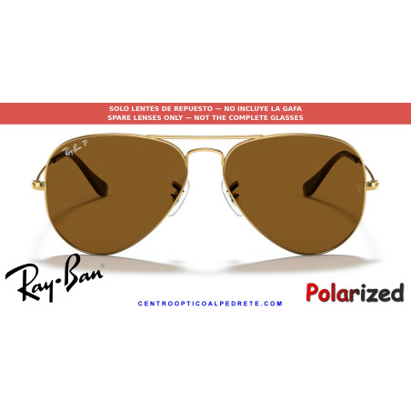 Ray-Ban Aviator Brown Polarized Lens Pair (RB3025 001/57) | Centro Optico Alpedrete