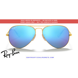 Ray-Ban Aviator Blue Mirror Replacement Lenses (RB3025 112/4L) | Centro Optico Alpedrete