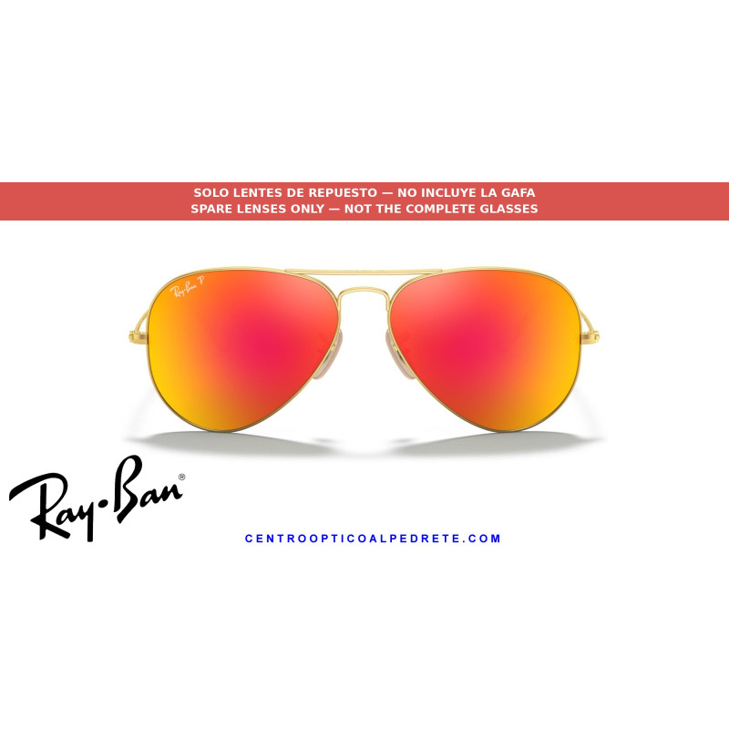 Ray-Ban Aviator Brown Mirror Red Lens Pair (RB3025 112/4D) | Centro Optico Alpedrete