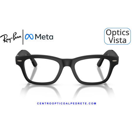 Gafas Graduadas Ray-Ban Meta Audio Burbank Optics Solid Black RW7005V-2077 | COA