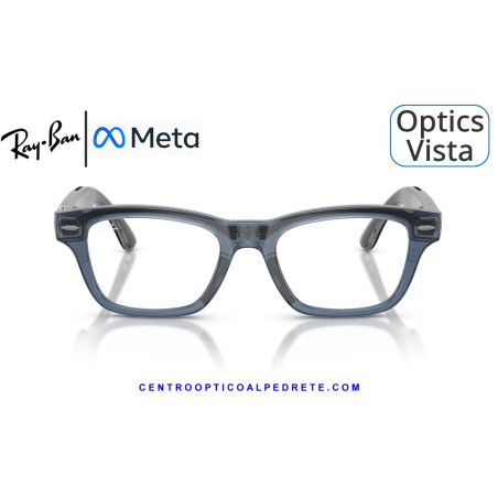 Ray-Ban Meta Audio Burbank Optics Prescription Glasses Transparent Blue