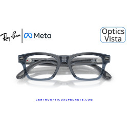Ray-Ban Meta Audio Burbank Optics Prescription Glasses Transparent Blue